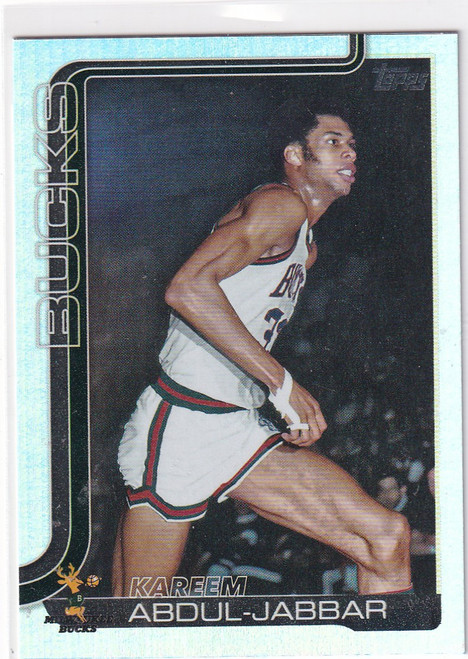 2025 TOPPS #259 KAREEM ABDUL JABBAR REFRACTOR- MILWAUKEE BUCKS