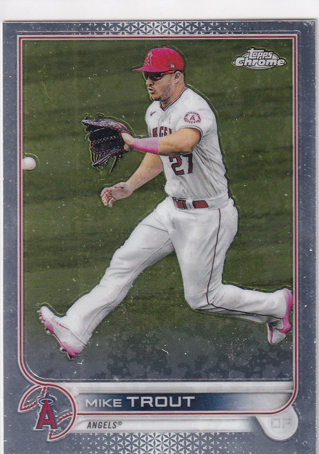 2022 TOPPS CHROME #200 MIKE TROUT- LOS ANGELES ANGELS
