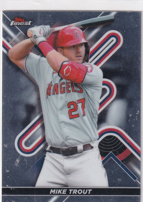 2022 TOPPS FINEST #27 MIKE TROUT- LOS ANGELES ANGELS