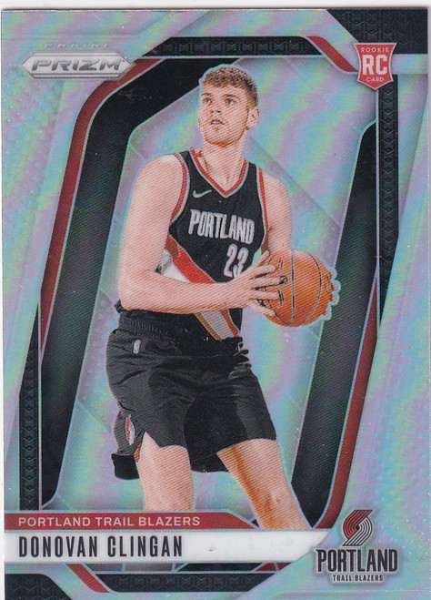 2024-25 PRIZM #221 DONOVAN CLINGAN SILVER- PORTLAND TRAIL BLAZERS