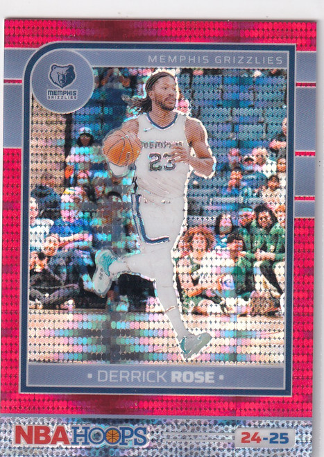 2024-25 HOOPS #37 DERRICK ROSE PULSAR /199- MEMPHIS GRIZZLIES