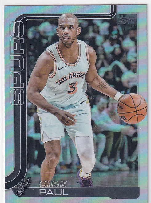 2025 TOPPS #198 CHRIS PAULREFRACTOR- SAN ANTONIO SPURS