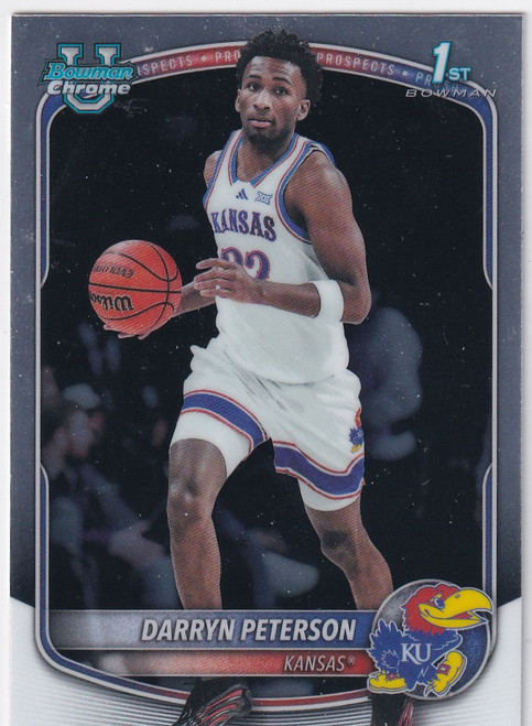 2025 BOWMAN CHROME #BCP-2 DARRYN PETERSON- KANSAS JAYHAWKS