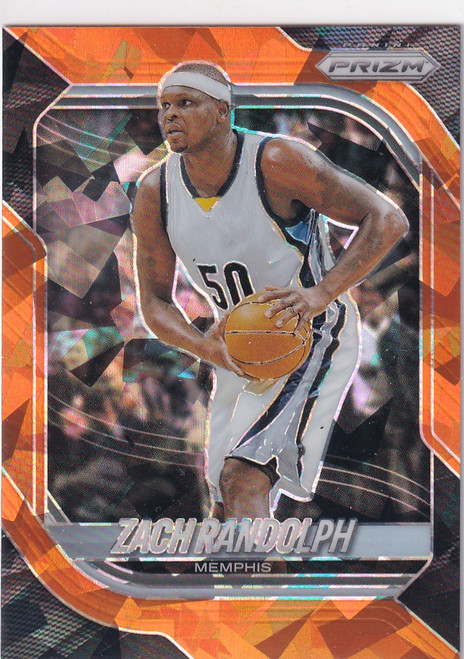 2025-26 PRIZM #184 ZACH RANDOLPH ORANGE CRACKED ICE- MEMPHIS GRIZZLIES
