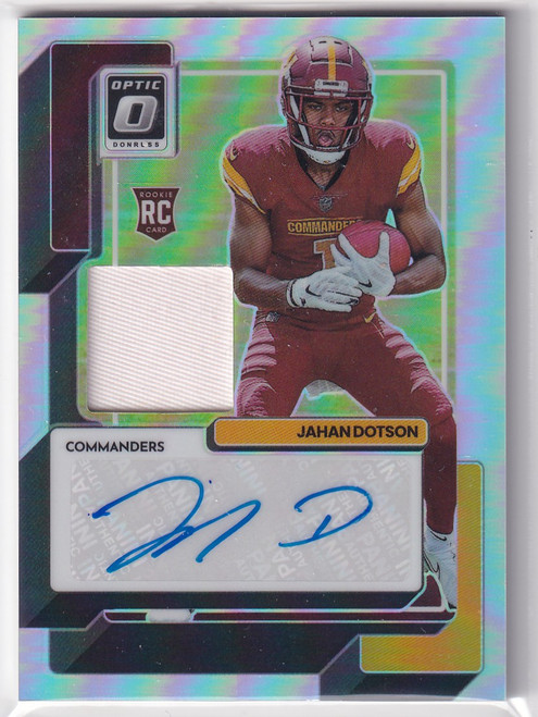 2022 DONRUSS OPTIC #RPA-JD JAHAN DOTSON PATCH AUTO /49- WASHINGTON COMMANDERS