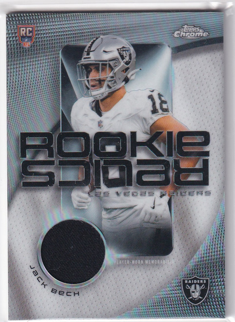 2025 TOPPS CHROME #RR-JB JACK BECH ROOKIE PATCH REFRACTOR- LAS VEGAS RAIDERS