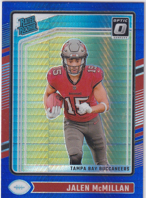 2024 DONRUSS OPTIC #239 JALEN MCMILLAN BLUE HYPER- TAMPA BAY BUCCANEERS