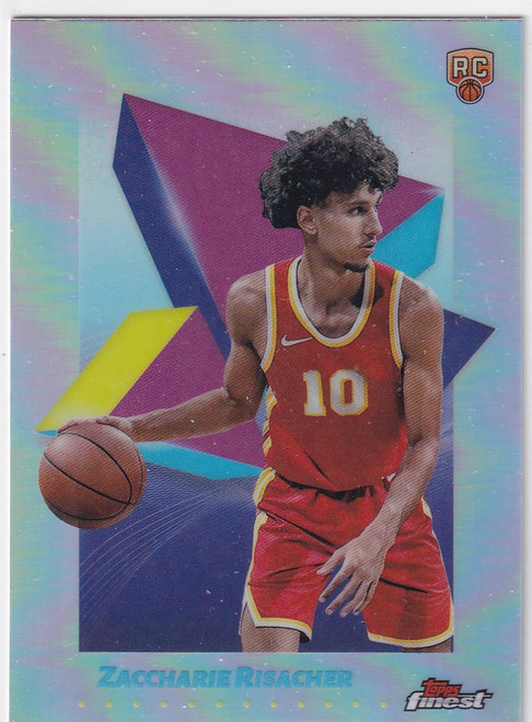 2025 TOPPS FINEST #4 ZACCHARIE RISACHER REFRACTOR- ATLANTA HAWKS