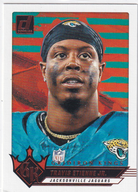 2024 DONRUSS #12 TRAVIS ETIENNE JR GRIDIRON KINGS- JACKSONVILLE JAGUARS
