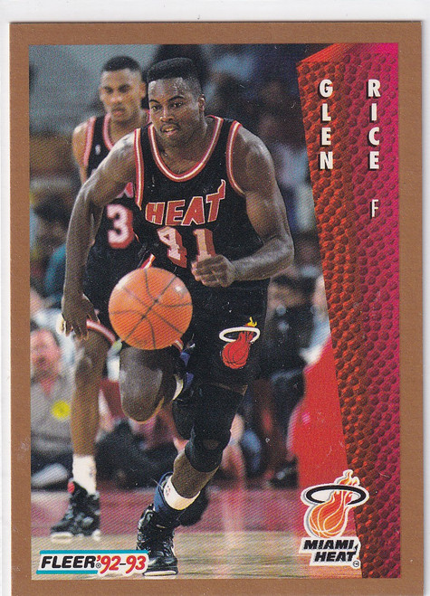 1992 FLEER #120 GLEN RICE- MIAMI HEAT