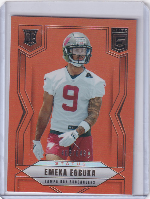 2025 Panini Donruss Elite Metallic Orange #102 Emeka Egbuka 462/849 - Buccaneers