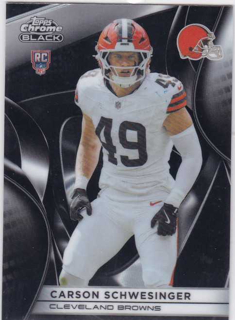 2025 Topps Chrome Black #113 Carson Schwesinger RC Cleveland Browns