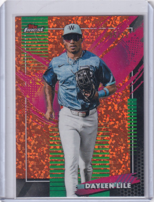 2026 Topps Finest Orange Mini Diamond #257 Rare Daylen Lile 5/25 - Nationals