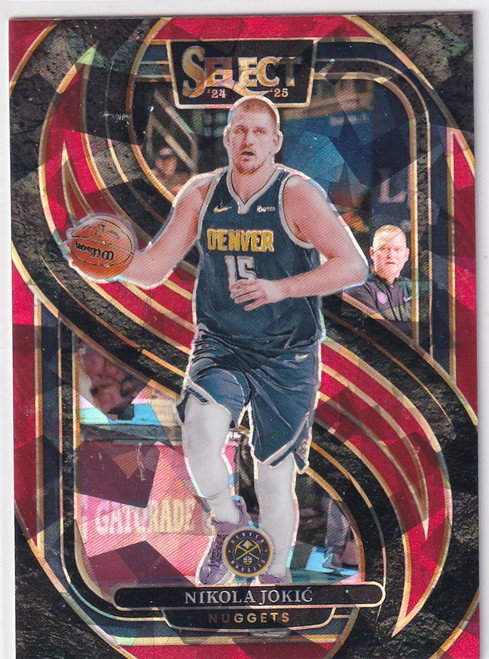 2024-25 SELECT #140 NIKOLA JOKIC RED CRACKED ICE- DENVER NUGGETS