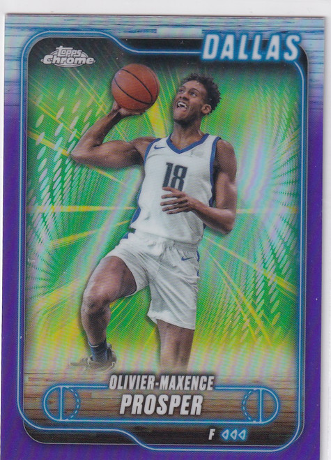 2025 TOPPS CHROME #126 OLIVIER MAXENCE PROSPER PURPLE REFRACTOR- DALLAS MAVERICK