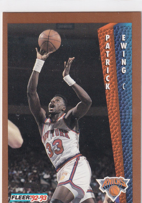 1992 FLEER #150 PATRICK EWING- NEW YORK KNICKS