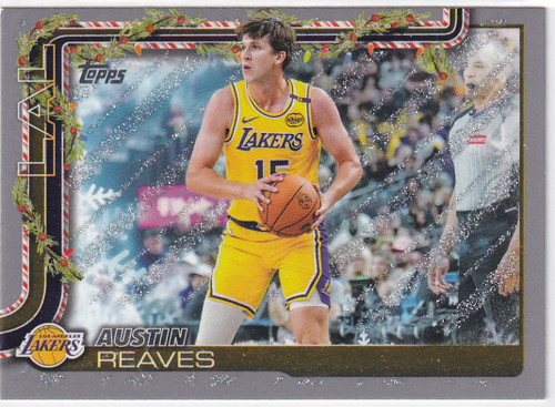 2025 TOPPS HOLIDAY #H120 AUSTIN REAVES GLITTER- LOS ANGELES LAKERS
