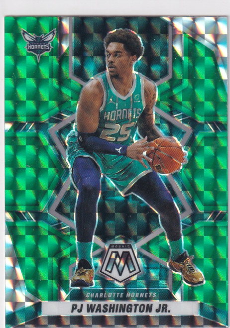 2021-22 MOSAIC #157 PJ WASHINGTON JR GREEN REACTIVE- CHARLOTTE HORNETS