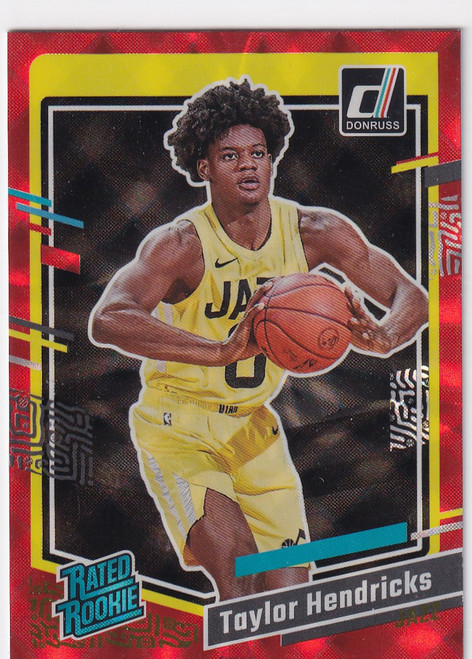 2023-24 DONRUSS #208 TAYLOR HENDRICKS RED INTERNATIONAL- UTAH JAZZ