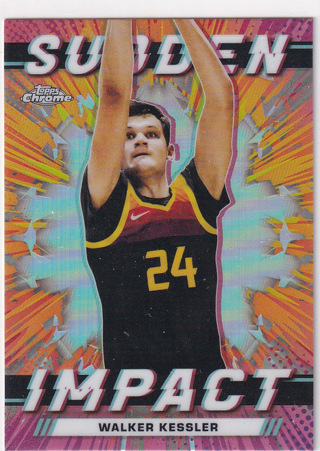 2024 TOPPS CHROME #SI-22 WALKER KESSLER INSTANT IMPACT REFRACTOR- UTAH JAZZ