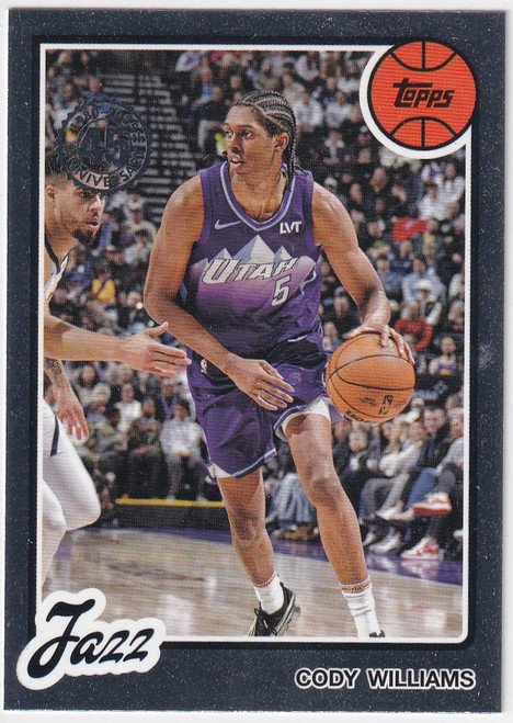 2025 TOPPS #80BK-37 CODY WILLIAMS THROWBACK- UTAH JAZZ