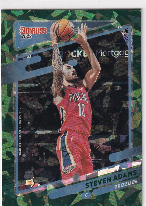 2021-22 DONRUSS #193 STEVEN ADAMS GREEN CRACDKED ICE- MEMPHIS GRIZZLIES