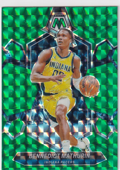 2023-24 MOSAIC #71 BENNEDICT MATHURIN GREEN REACTIVE- INDIANA PACERS