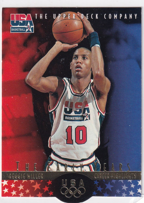 1996 UPPER DECK #RM1 REGGIE MILLER EARLY YEARS DIECUT- INDIANA PACERS