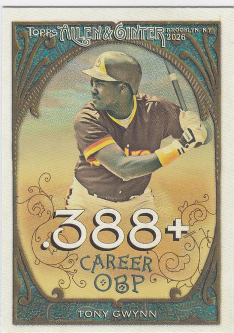 2026 Topps Allen & Ginter #CR-2 Tony Gwynn Career OBP San Diego Padres