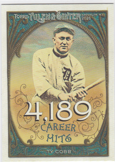 2026 Topps Allen & Ginter #CR-3 Ty Cobb Career Hits Tigers