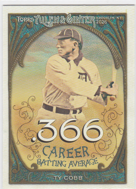 2026 Topps Allen & Ginter #CR-17 Ty Cobb Career Batting Average Tigers