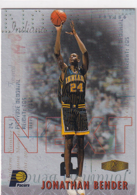 2000 FLEER SHOWCASE #3N JONATHAN BENDER NEXT- INDIANA PACERS