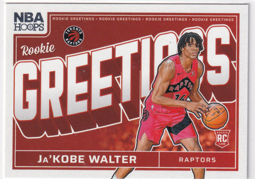 2024-25 HOOPS #8 JAKOBE WALTER GREETINGS- TORONTO RAPTORS
