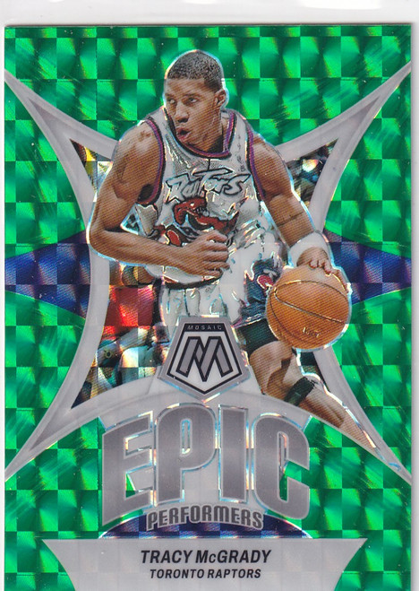 2023-24 MOSAIC #7 TRACY MCGRADY EPIC PERFORMERS GREEN- TORONTO RAPTORS