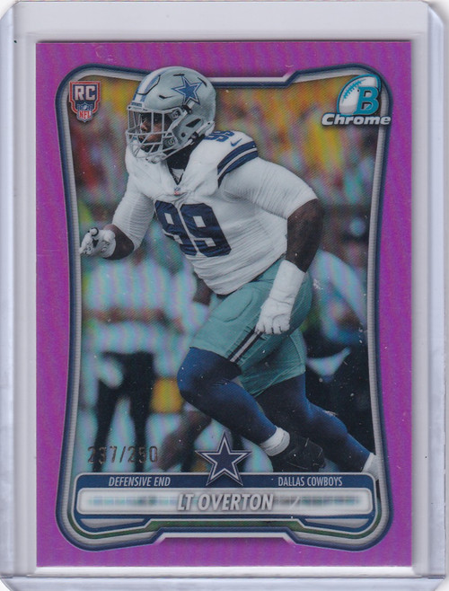 2026 Bowman Chrome Pink Refractor RC 237/250 #BCV-151 LT Overton - Cowboys