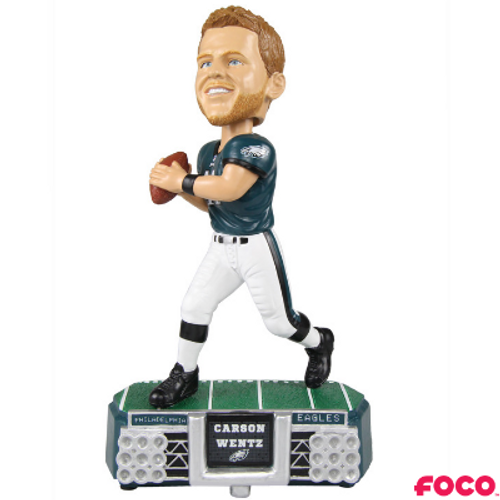 NFL Stadium Lights Bobble Head Carson Wentz Philadelphia Eagles