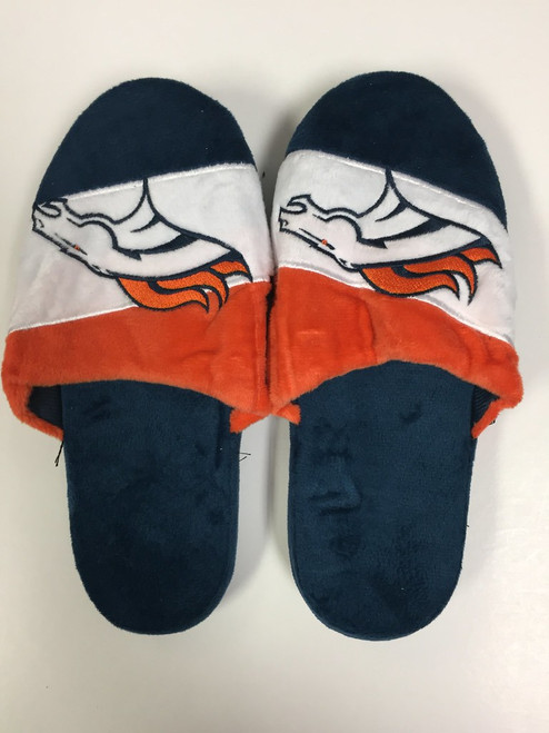 Denver Broncos Mens Colorblock Slide Slippers