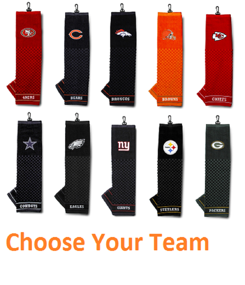 NFL Officially Licensed 16"x22" Embroidered Golf Towel Choose Your Team