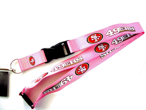 NFL Football Team Logo Pink Lanyard Pick Your Team