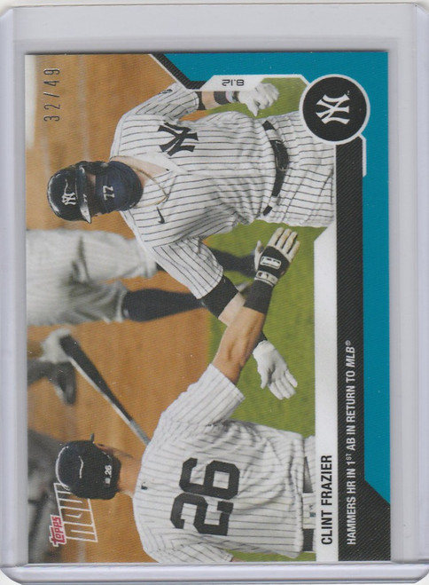 2020 Topps Now Parallel # 95 Clint Frazier New York Yankees 32/49