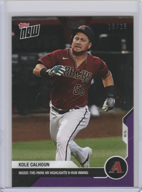 2020 Topps Now Parallel # 58 Kole Calhoun Los Angeles Angels 18/25