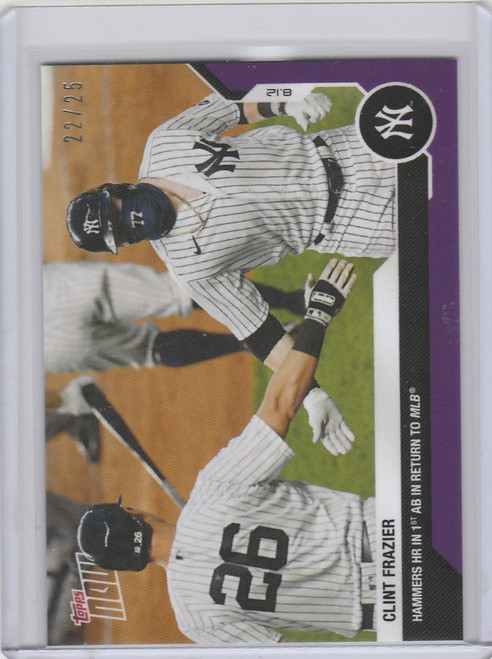 2020 Topps Now Parallel # 95 Clint Frazier New York Yankees 22/25