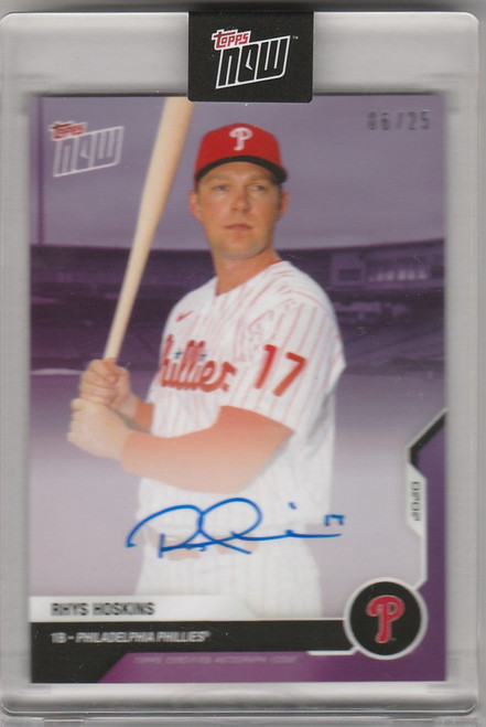 2020 Topps Now Rhys Hoskins Auto #6/25