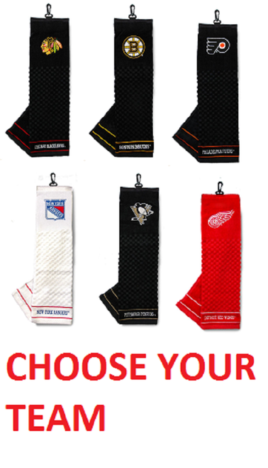 Offically Licensed NHL 16"x22" Embroidered Golf Towel Choose Your Team