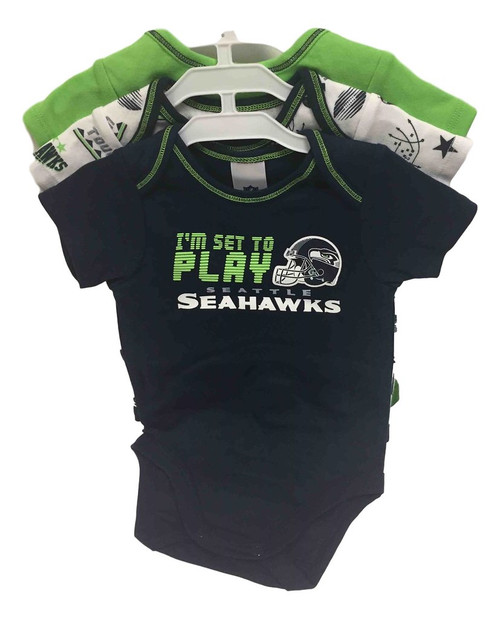 NFL Seattle Seahawks 3 Pack Bodysuit - Choose Your Size