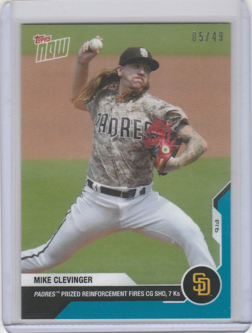 2020 Topps Now Parallel #263 MIKE CLEVINGER SAN DIEGO PADRES 5/49