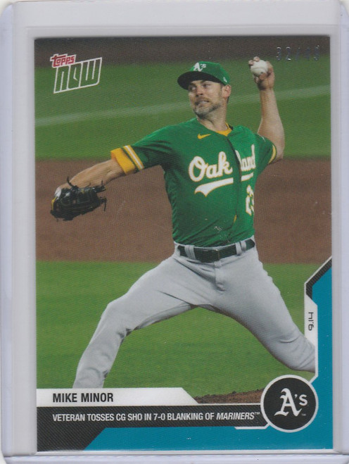 2020 Topps Now Parallel #266 MIKE MINOR OAKLAND ATHLETICS 32/49
