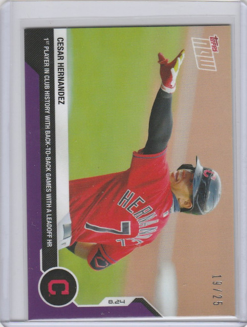 2020 Topps Now Parallel #156 CESAR HERNANDEZ CLEVELAND INDIANS 19/25