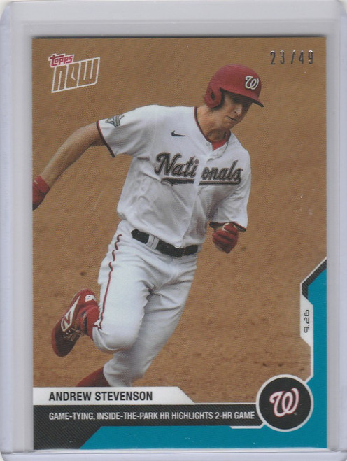 2020 Topps Now Parallel #317 ANDREW STEVENSON WASHINGTON NATIONALS 23/49