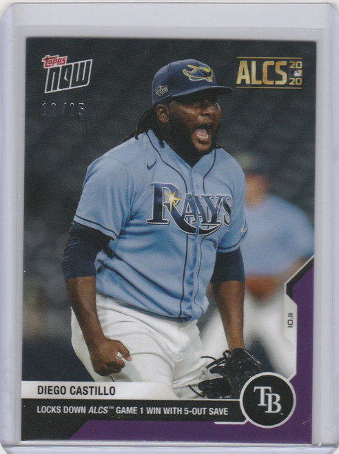 2020 Topps Now Parallel #401 DIEGO CASTILLO TAMPA BAY RAYS 12/25